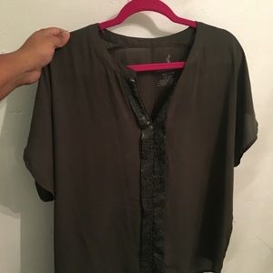 Juicy couture blouse medium dark green